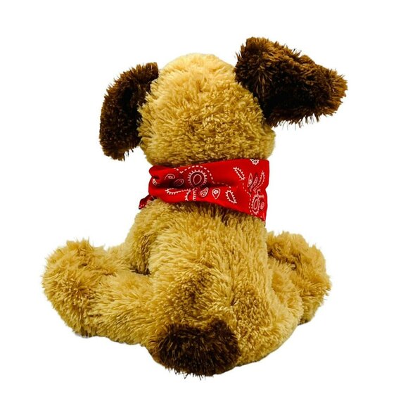 Gund Bandit Dog Plush Red Bandana Stuffed Animal Sitting Super Soft 9 inch - Picture 3 of 7
